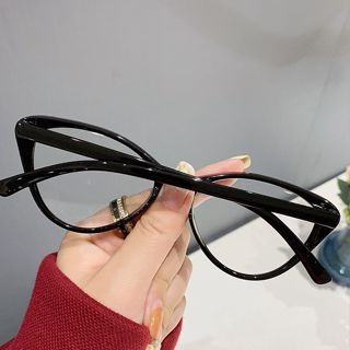 COD Frame Kacamata Lensa Flat Cat Eye Kacamata Anti Radiasi Gaya Leopard Retro Korea Fashion Wanita Glasses - SG