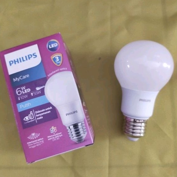 Bolam Lampu Philips  led 6 watt