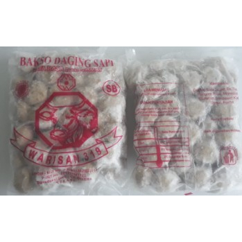 

Bakso Daging Sapi Warisan 319 AB Isi 50 Pcs