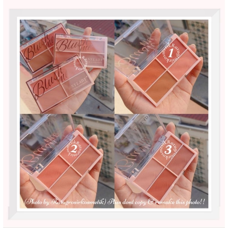 PROMO ECER!!!BLUSHER BLUSH ME 4 COLORS ANYLADY NO.8133