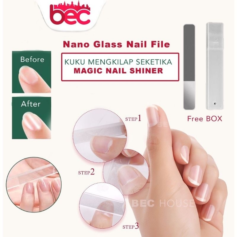 Kikir Kuku Mengkilap Tahan Lama Pengkilap Kuku Nail Shiner (Include Box)