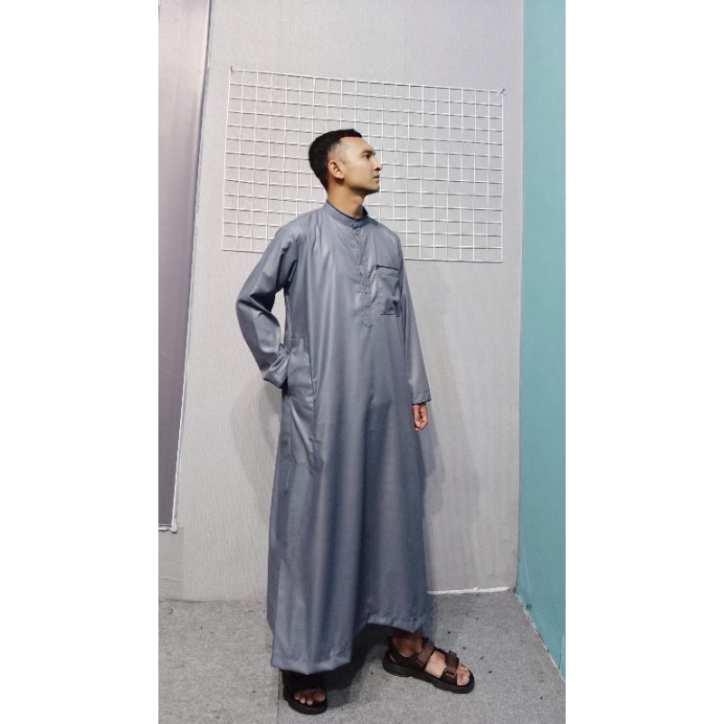 Jubah Baju Muslim Pria Jubah Gamis Arab Model Haramain Baju Jubah Gamis Remaja Sporty  Baju Jubah Ny