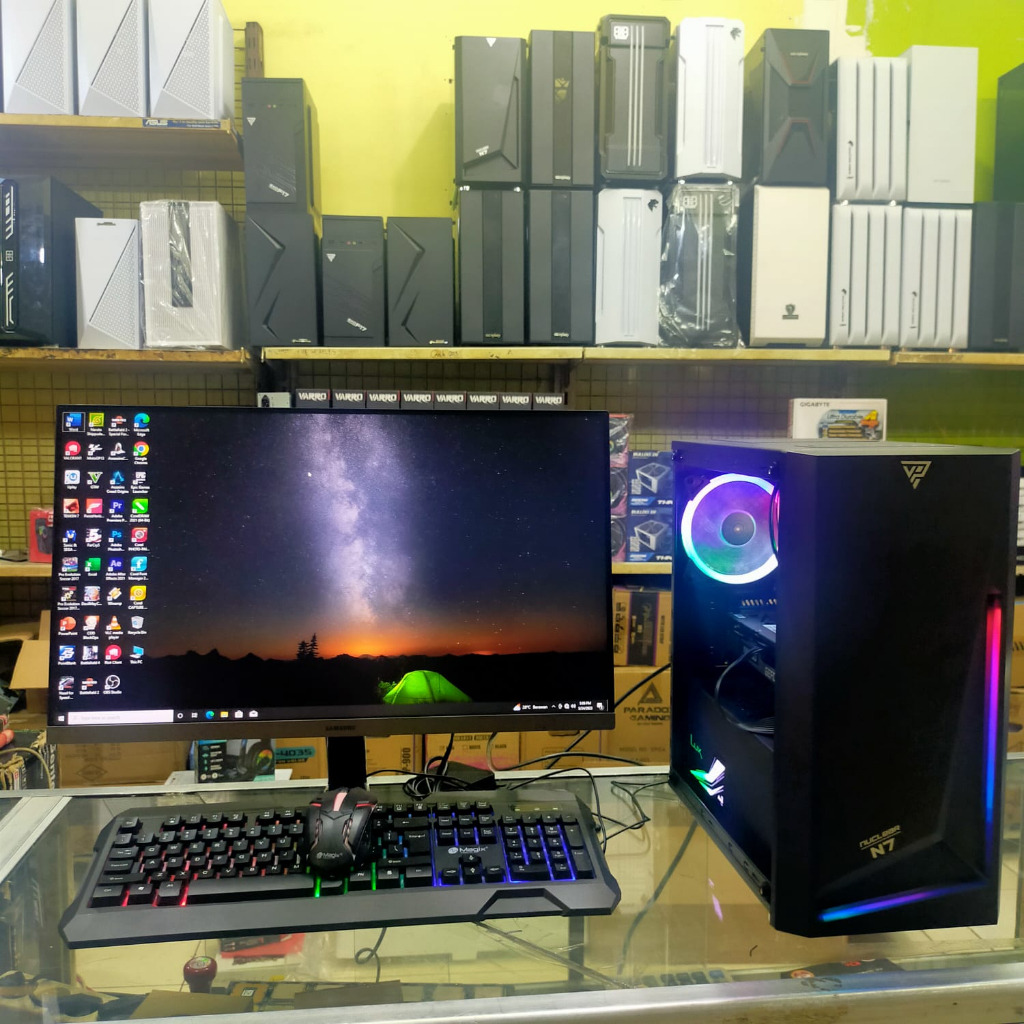 PC GAMING CORE I7 10700F RAM 32 GB RTX 3050 8GB SSD 1TB LED 24 IN FULLSET