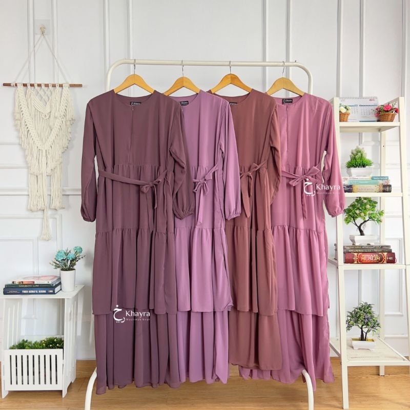 NAFISAH DRESS CERUTY BY KHAYRA MUSLIMAH