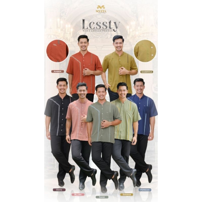 koko dewasa lengan pendek bordir lessty series Myzta hijab