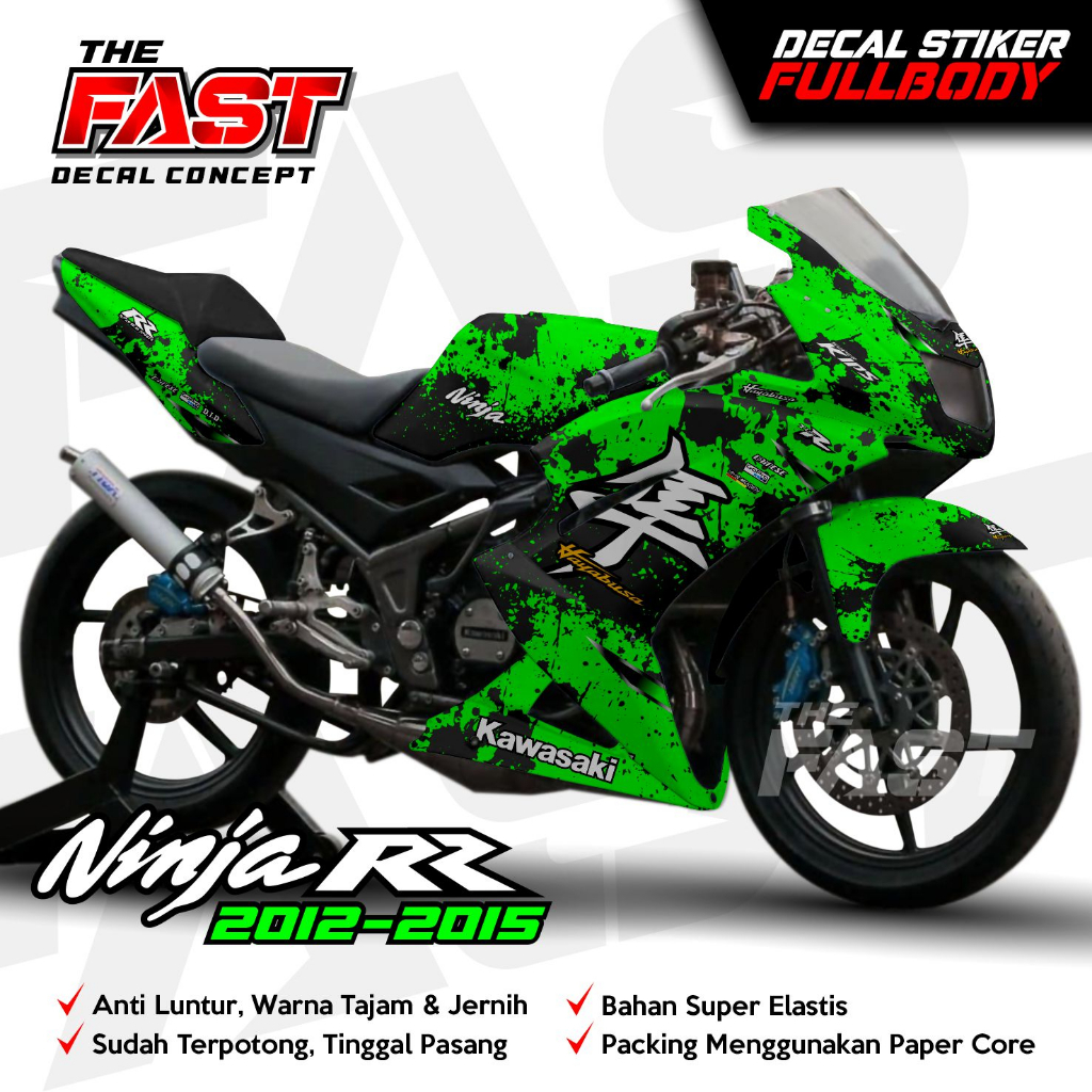 TERBARU Stiker Ninja 150 RR new Hayabusa Custom Fullbody 2012-2015 Stiker Variasi Kawasaki Ninja RR 