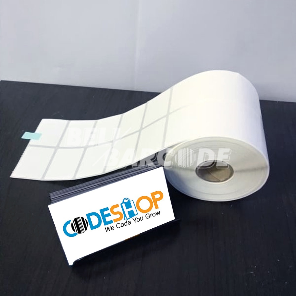 Stiker Label Semicoated 40 x 30 mm 2 Line isi 2.000 Pcs Cetak Resi