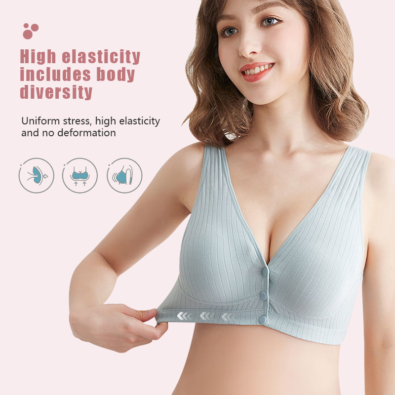 bra Menyusui Jumbo Kancing Depan maternity bh Tanpa Kawat Bra Menyusui bahan katun murah nursing 1018bra