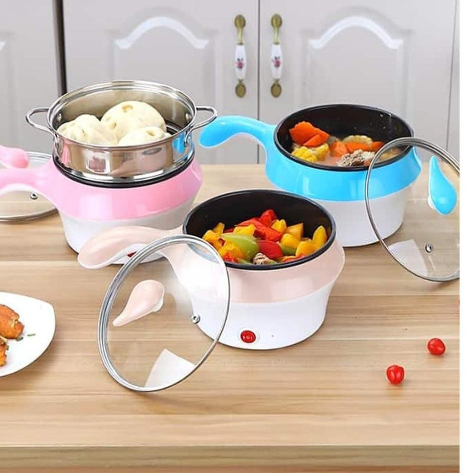 Panci Listrik Stainless Steel / Panci Elektrik Multifungsi Electric Fry Pan / Electric Cooking Pot / Panci listrik Serbaguna