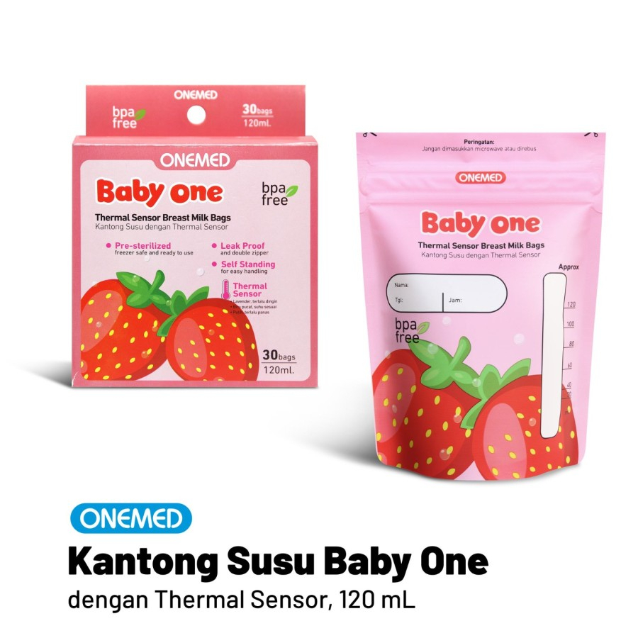 KANTONG ASI ONEMED 120 ML BOX ISI 30 PCS- KANTONG SUSU - BREAST MILK STORAGE ONEMED