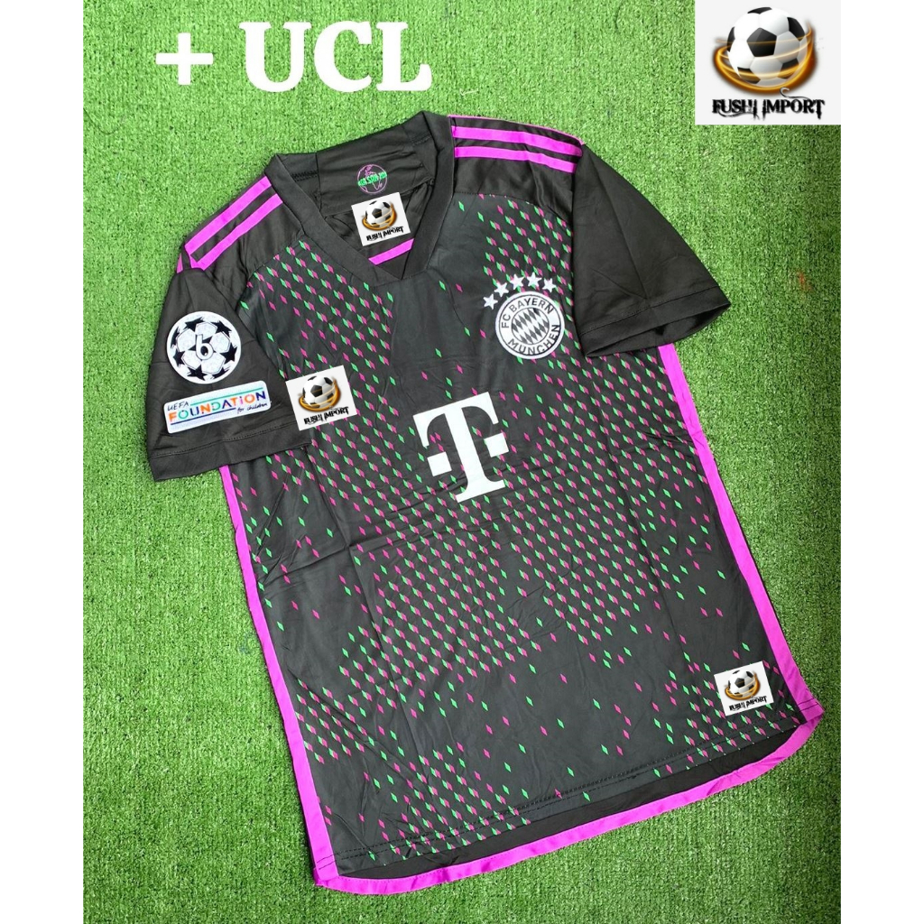 Jersey Baju Bola Munchen Away Full Patch 2023 2024 Grade Ori