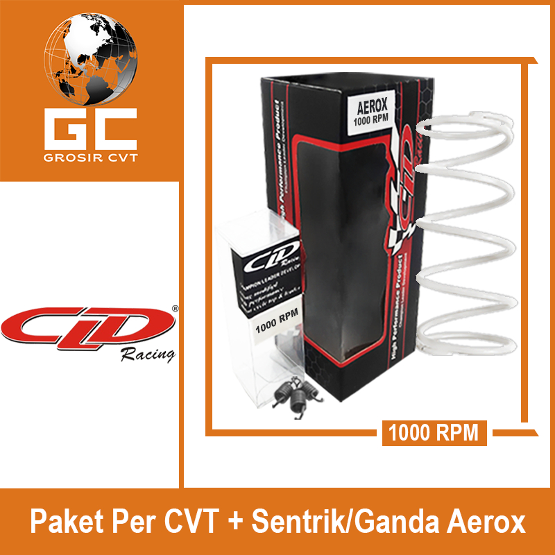 Paket Per CVT Sentrik Ganda Racing Yamaha Aerox Nmax Lexi New 125/155 CLD 1000/1500 RPM