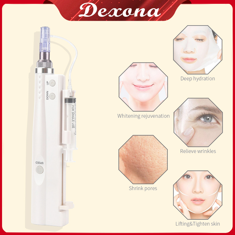 ❣️Garansi&amp;Hadiah❣️2 in 1 dermapen mesogun mesotheraphy injeksi serum vanadium dr pen nebulizer hyaluronic ez injector