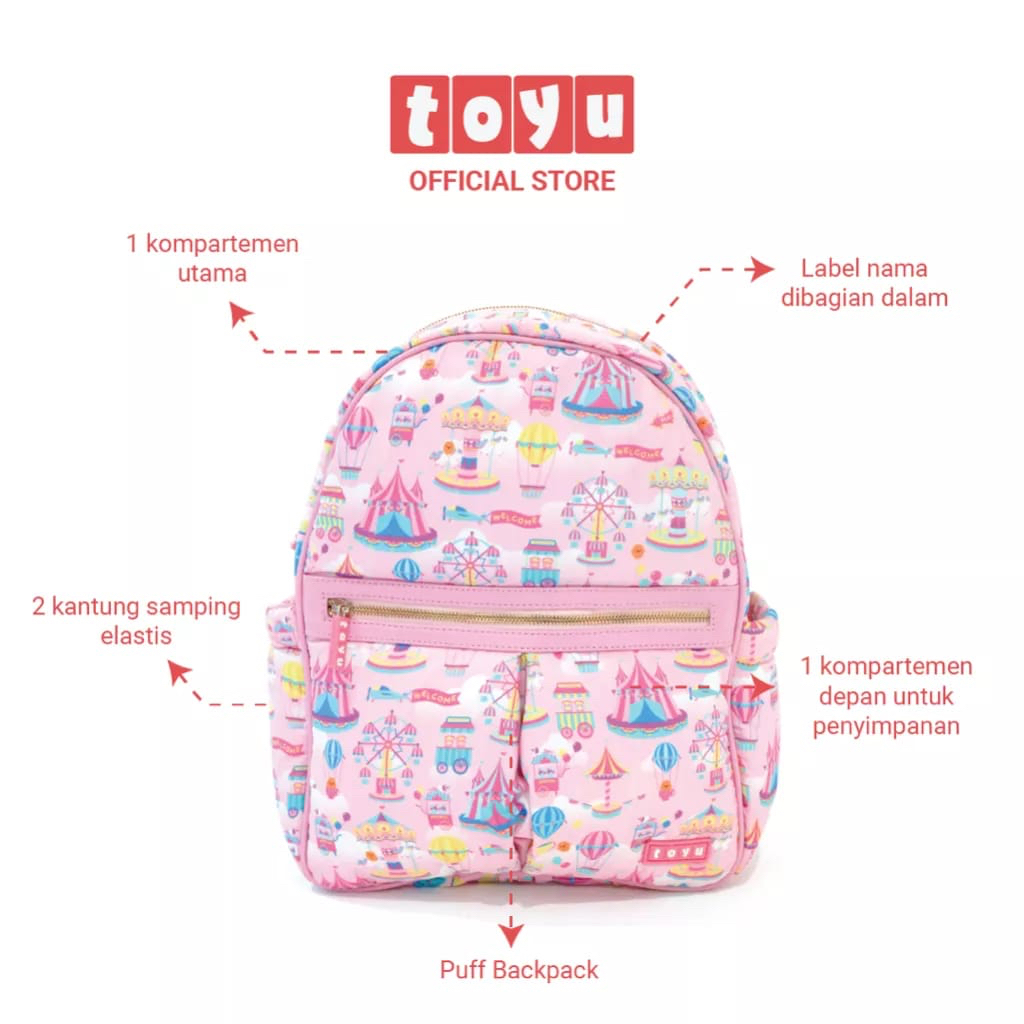 TOYU Girls Backpack Tas Ransel Sekolah Anak Perempuan