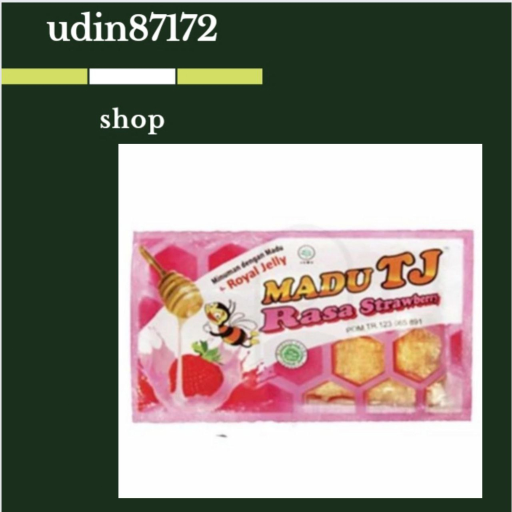 

madu tj sachet varian rasa strawberry madu + royal jelly
