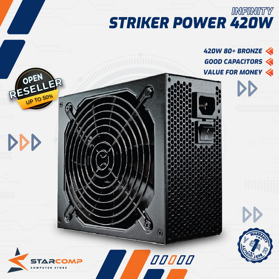 Infinity Striker Power 420W 80+ Bronze Power Supply PC