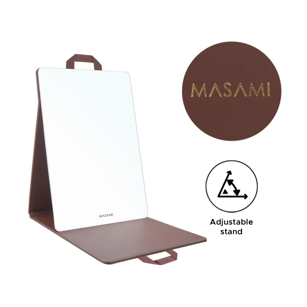 READY STOCK Masami Onyx LED Mirror / Frameless Mirror Kaca Make Up Tidak Mudah Pecah