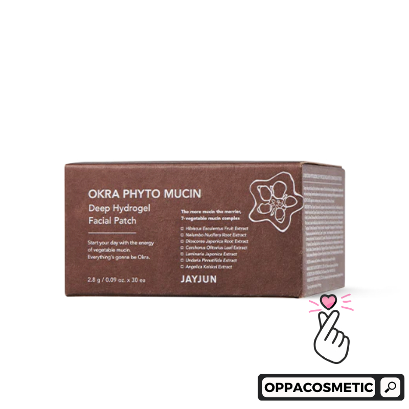 [JAYJUN] Okra Phyto Mucin Deep Hydrogel Facial Patch 30EA | Cleansing Oil Pad 60 PADS