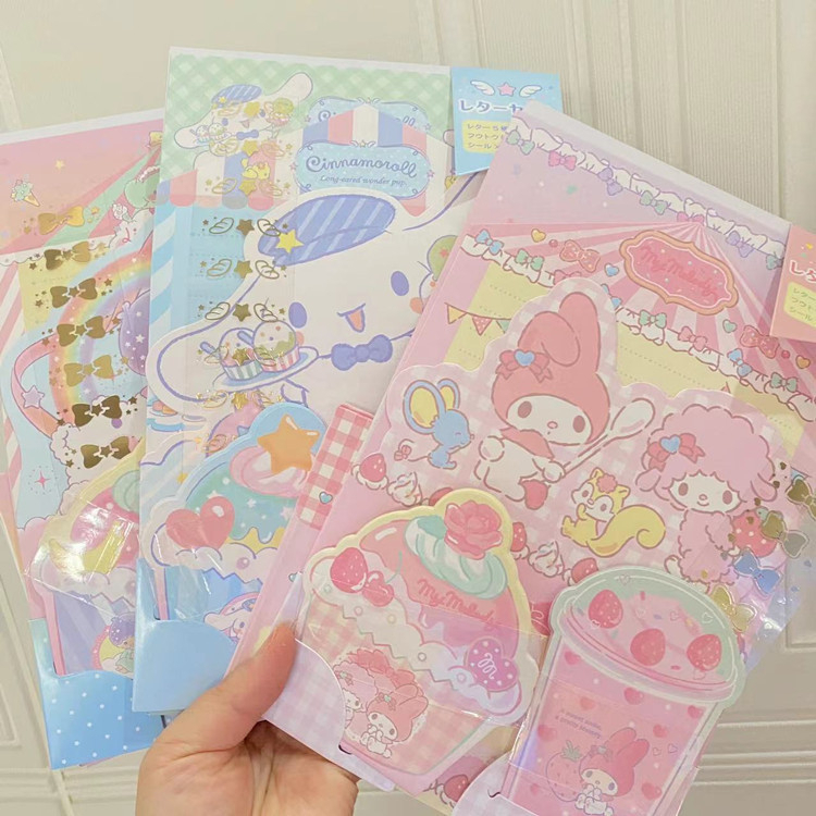 Set Surat Stationery Lucu Melody Twin Star HK Cinamorol