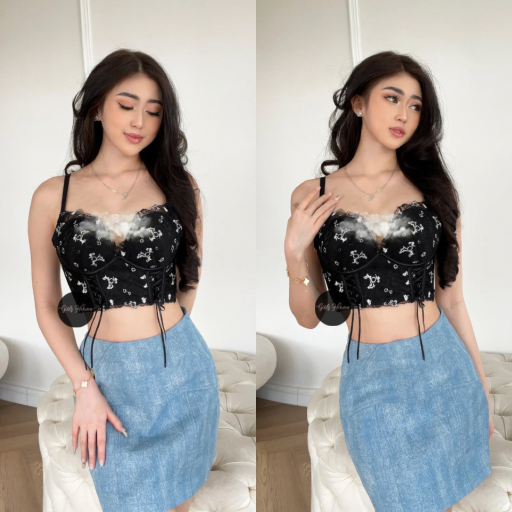 Kayla Sexy Bustier Set Panties [ Girlsheaven_id ]