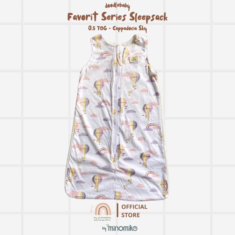 Sleep sack doodlebaby favorit series TOG 0.5-0.75 || sleepsack || selimut bayi || kantong tidur bayi || baby gift || selimut baju bayi || newborn - 6th ||