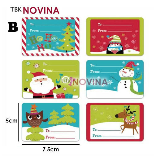 [10pcs] Stiker Natal To From / Label Segel Christmas