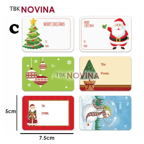 [10pcs] Stiker Natal To From / Label Segel Christmas