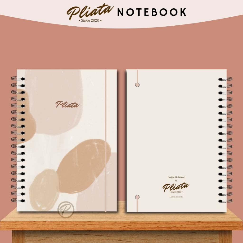 PLIATA NOTEBOOK SPIRAL - (PN99) Abstract 6 - Softcover Doft Aesthetic Book Buku Tulis