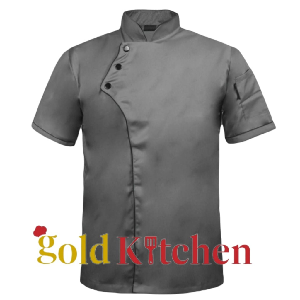 Baju Koki Chef Jacket Seragam Kerja Pria Wanita Lengan Pendek Model Style