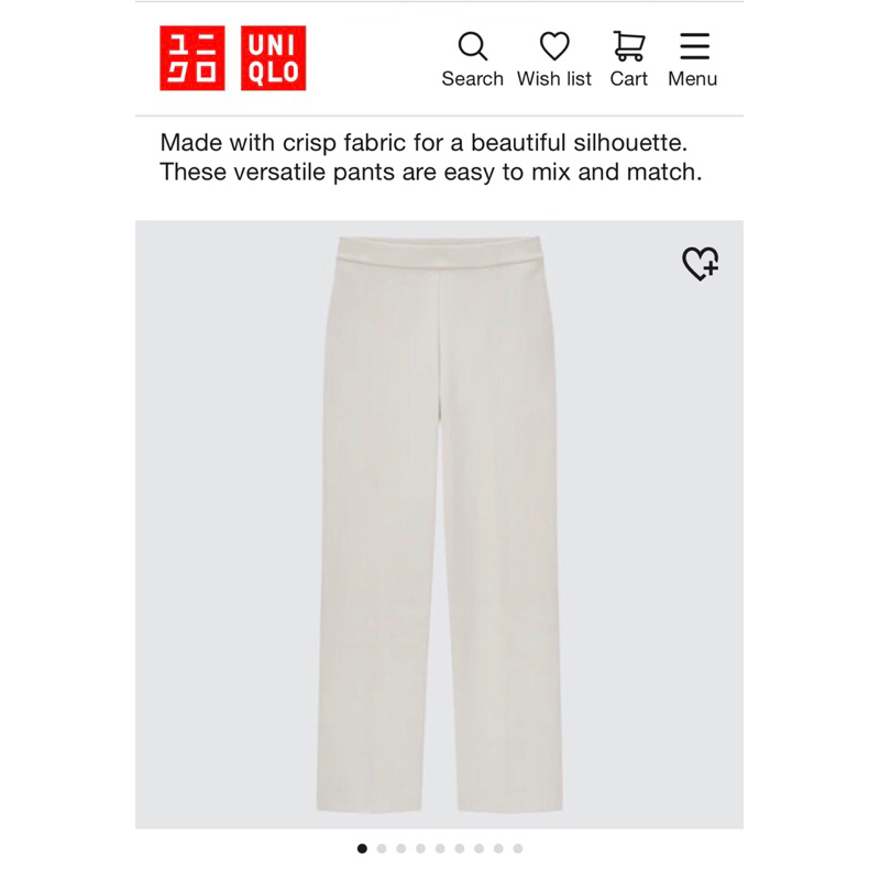 UNIQLO STRETCH DOUBLE FACE STRAIGHT PANTS