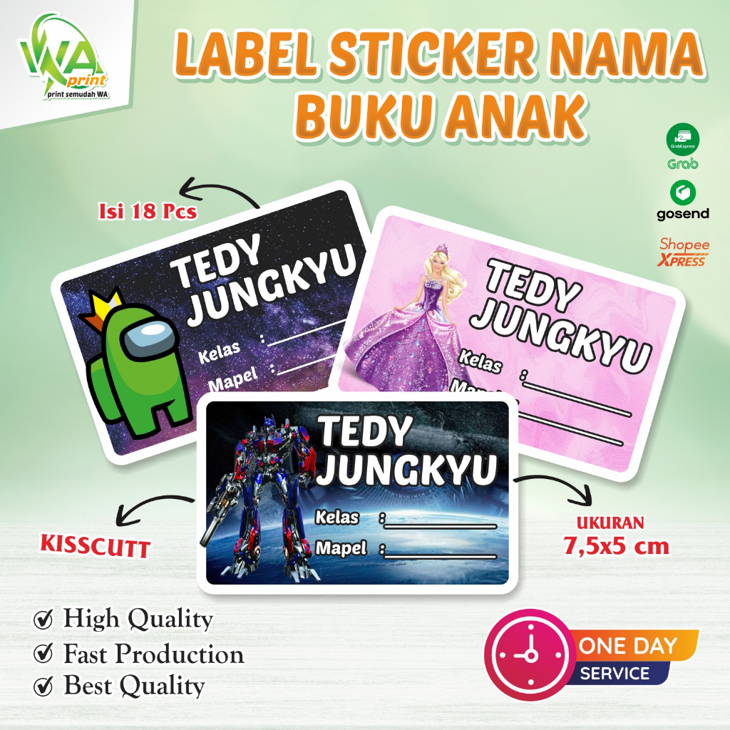 

Stiker label buku anak isi 24 pcs