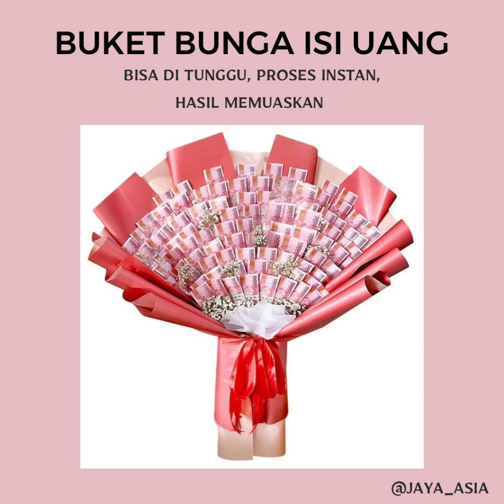 Buket Uang/ Money Bouquet/ Isi 1jt - 5jt/ Bucket Uang/ Buket Wisuda/ Buket Lamaran
