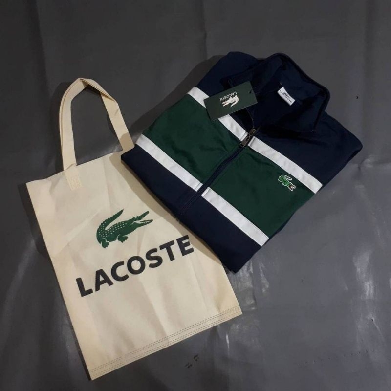 TRACKTOP SWEATER JAKET LACOSTE VINTAGE NEVI FULLTAG &amp; LABEL