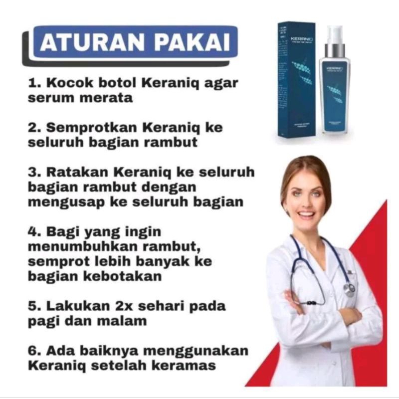 KERANIQ Asli Hair Serum Penumbuh Penyubur Rambut Original