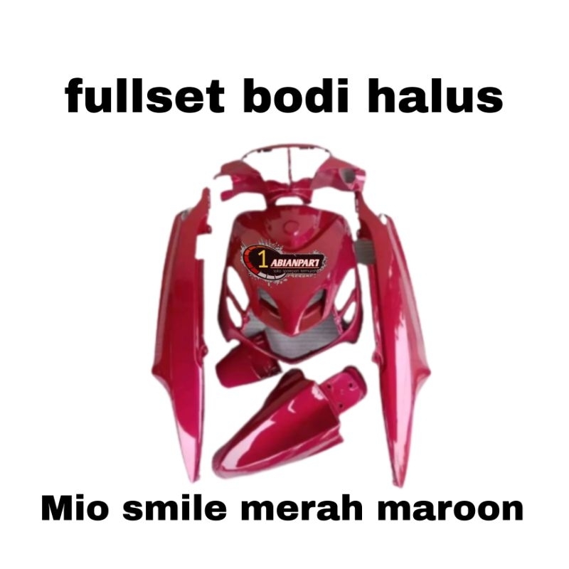 cover fullset body Alus Mio smile merah maroon full body halus Mio smile merah maroon