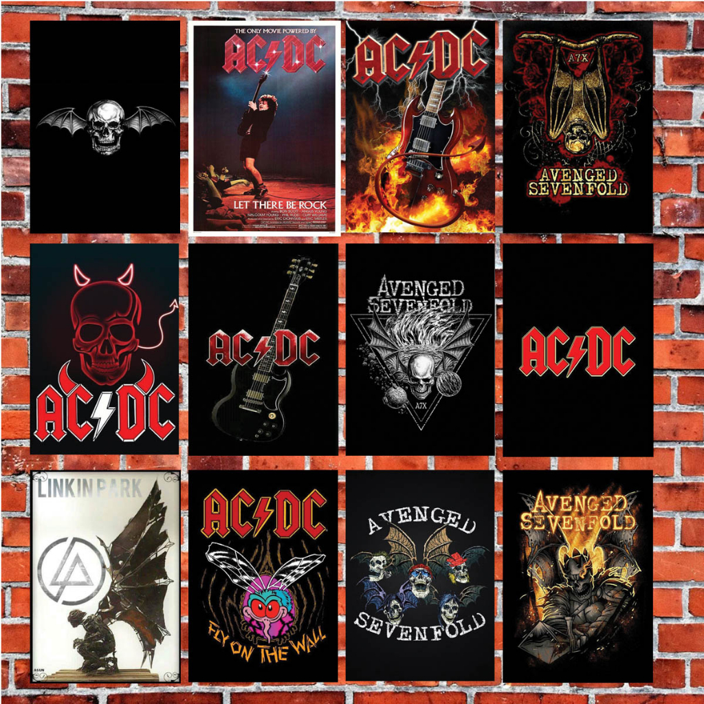 TERMURAH POSTER BAND CLASSIC METAL ROCK POP A5 Isi 12 Poster