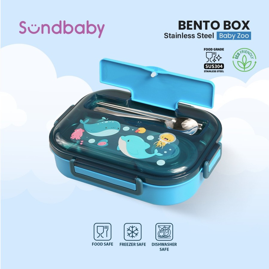 BOLDe Sundbaby BabyZoo Box Tempat Makan Stainless Steel Lunch Box BPA Free