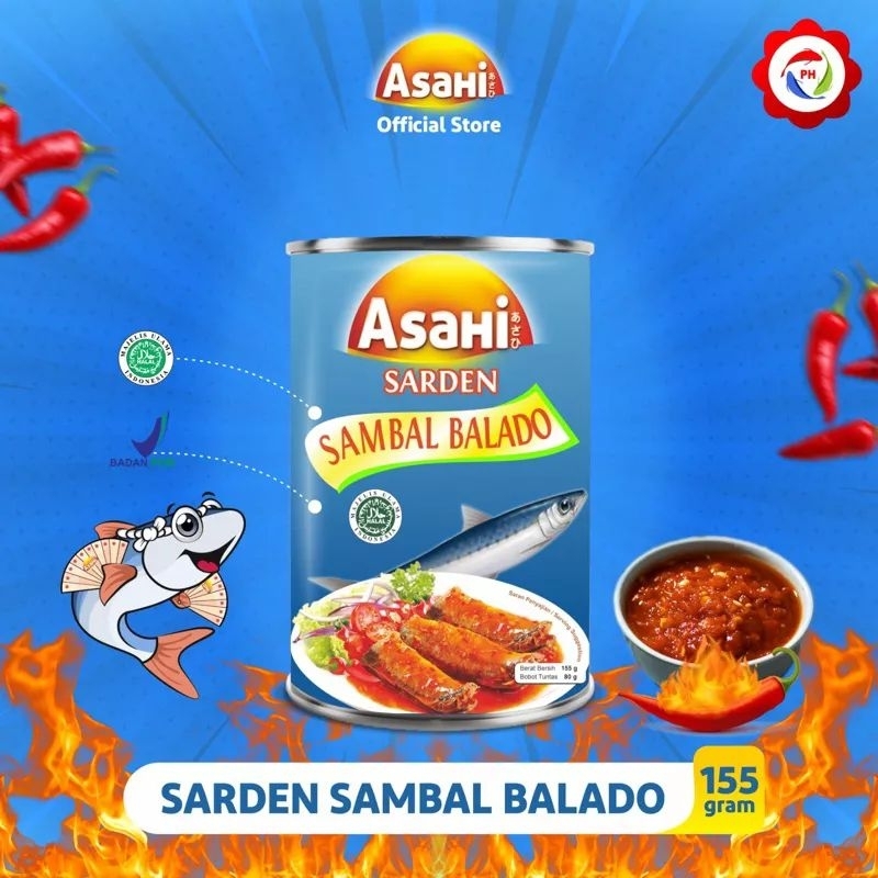 

Asahi ikan sarden dengan saus SAMBAL BALADO 155 gram