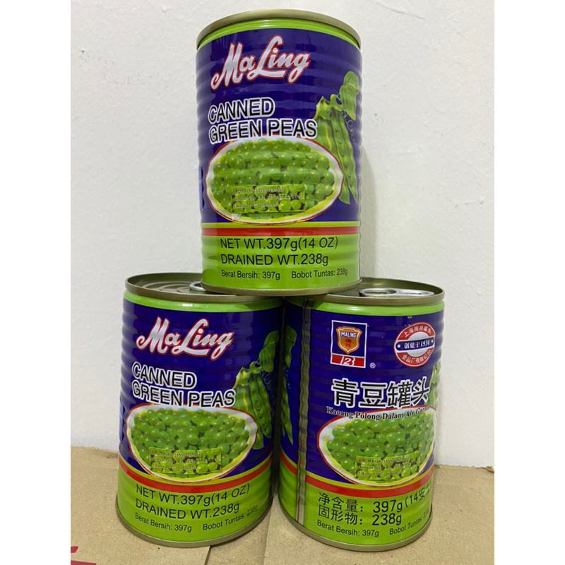 

Kacang Polong Kaleng 397gr MaLing Green Peas