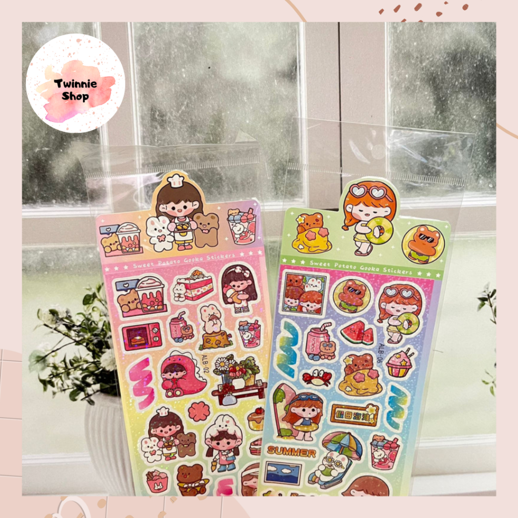 

STIKER ALB MOMO 1 LEMBAR LUCU UNIK MURAH STICKER LABEL TEMPELAN JURNALING GROSIR READY COD ANAK ALAT TULIS