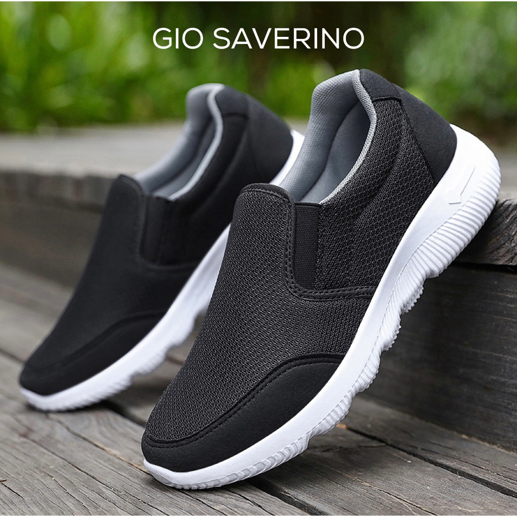 Gio Saverino Sepatu Casual Pria Slip On Tapak Lentur Anti Slip Tom