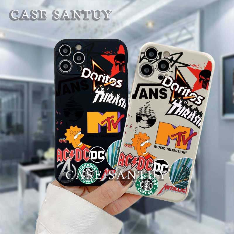 Soft Case REALME C30 C30S C31 C33 C35 C55 Graffiiti Brand Doritos Square Edge Phone Case Cover Casing