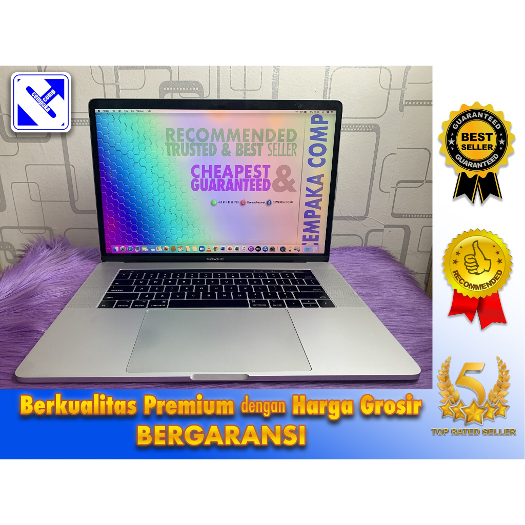 MacBook Pro Retina 15 2017 Core i7 16GB SSD 2TB VGA AMD 4GB Garansi