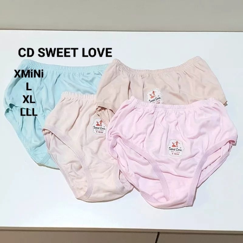 (6pcs) celana dalam wanita sweet love katun premium lembut dan nyaman / cd sweet love original / cd 