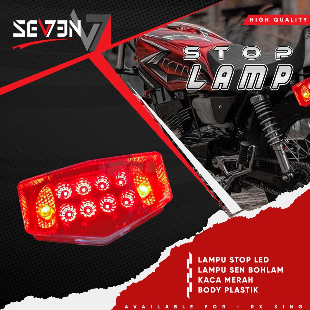 Lampu Stop Assy Rx King New 2008 LED Fungsi Sein Stoplamp lampu belakang rxking rxk rxs led merah Seven