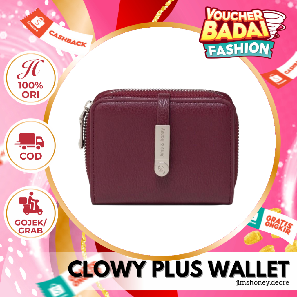 CLOWY WALLET JIMS HONEY Dompet Wanita Perempuan Lipat Mini Kecil Elegan Mewah JH Ori Murah