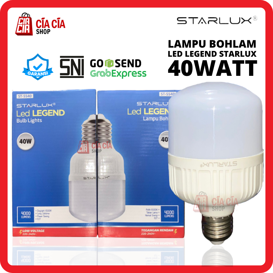 STARLUX LED LEGEND 5W 10W 15W 20W 30W 40W Lampu Bohlam LED Lampu LED Bohlam LED Capsule