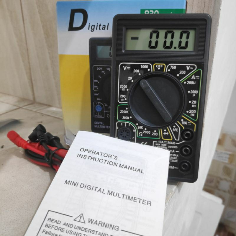 avometer digital DT-830B Multimeter DT830B digital Multi meter DT-830 Volt meter Cek arus dan tegangan resistor