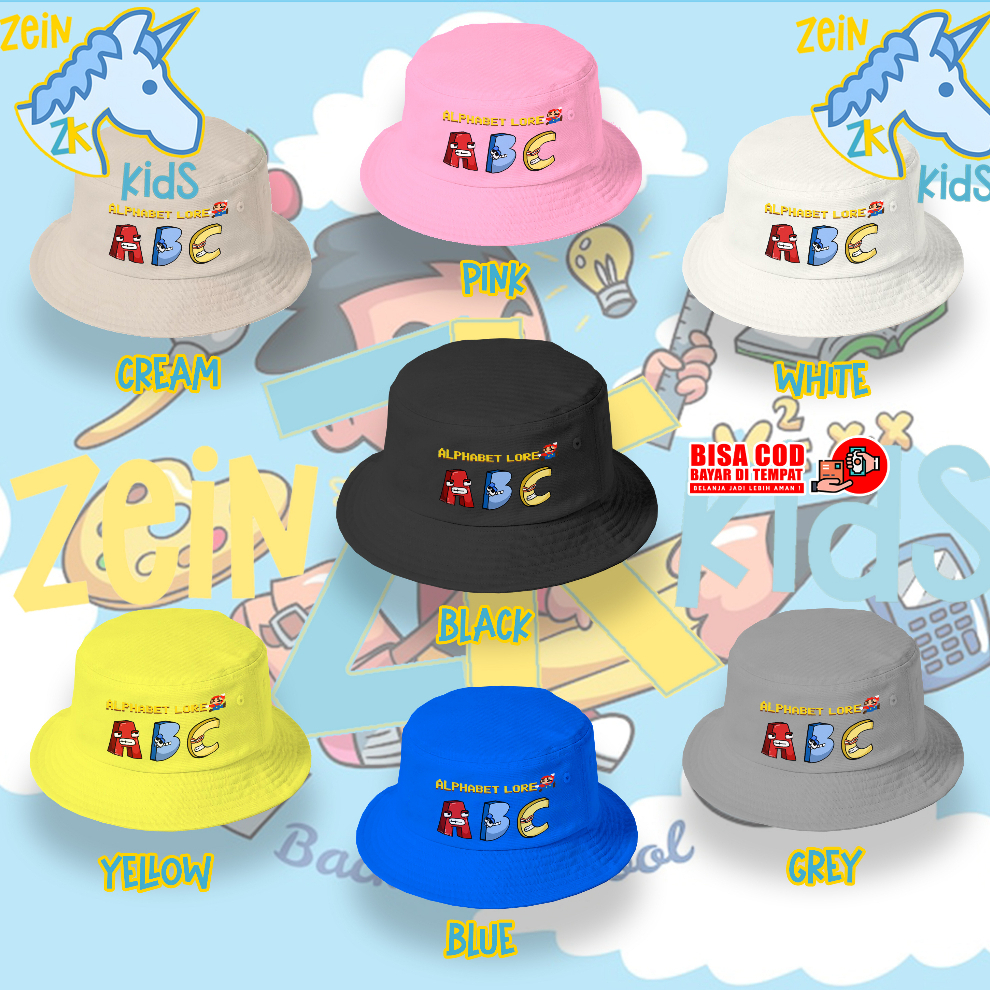 Bucket Hat Anak Alphabet Lore / Topi Anak Alphabet Lore