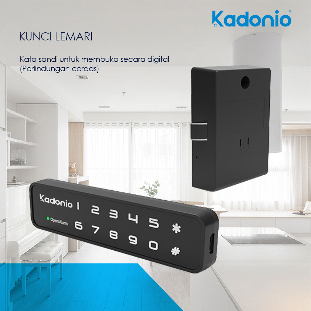 Kadonio kunci kabinet elektronik Kunci Sidik Jari Elektrik laci lemari Kabinet Kantor kunci lemari sliding kunci lemari kayu